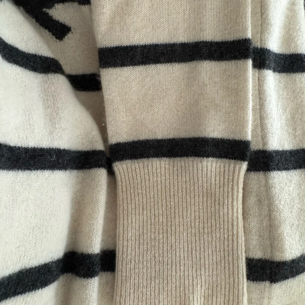 J.Crew cashmere sweater with stripe/bow pattern